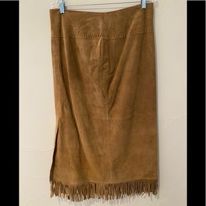 Suede Skirt Fringe Size 12